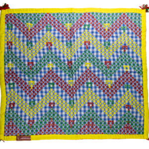 Sunset Zigzag Grid Sujani Handmade - Image 1