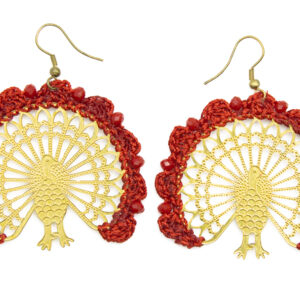 Crimson Heritage Peacock – Handmade - Image 1