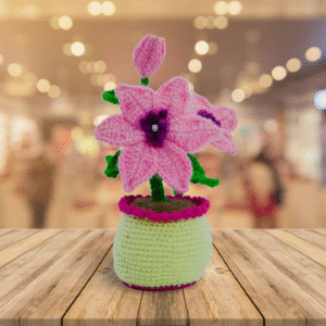 Crochet Orchid Elegance Handmade - Image 2