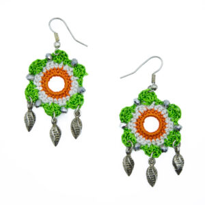 Tricolor Crochet Jewelry Set Handmade - Image 3